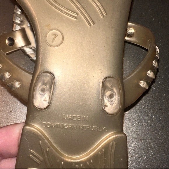 Jack Rogers Georgica Sandals in Gold rubber size 7 - Picture 4 of 5